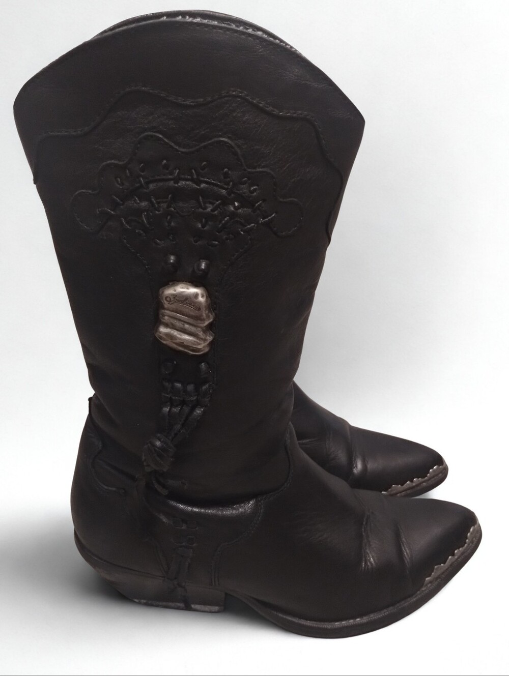 Vintage 80s Zodiac Leather Western  Boots Women's Size 7